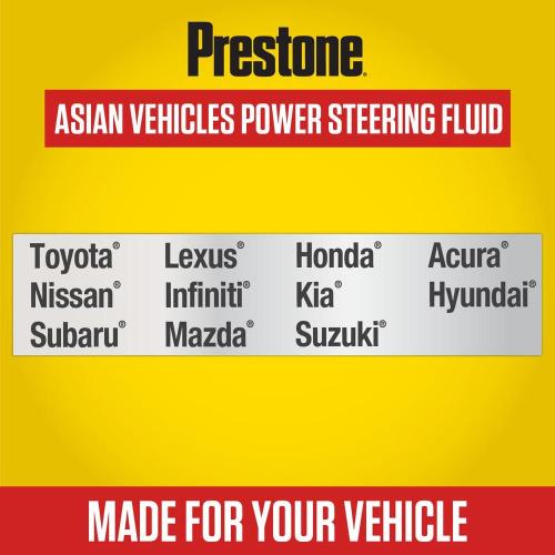 Asian Veh Power Steering Fl-12 fl. oz. - Synthetic, 2x anti-wear, 100k Mi