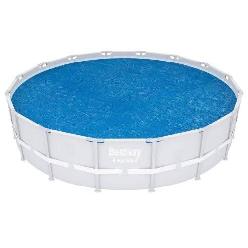 Flowclear 15 ft. x 15 ft. Round Blue Plastic Above Ground Solar Pool Cover