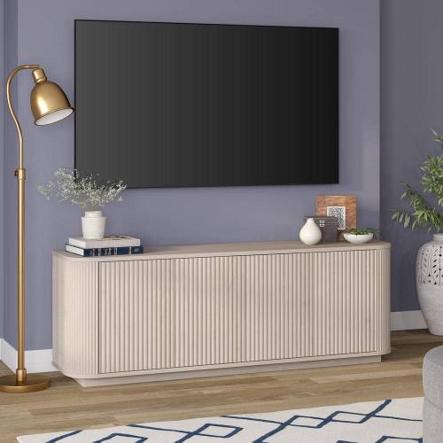 Canton 68 in. Alder White TV Stand Fits TV's up to 75 in.
