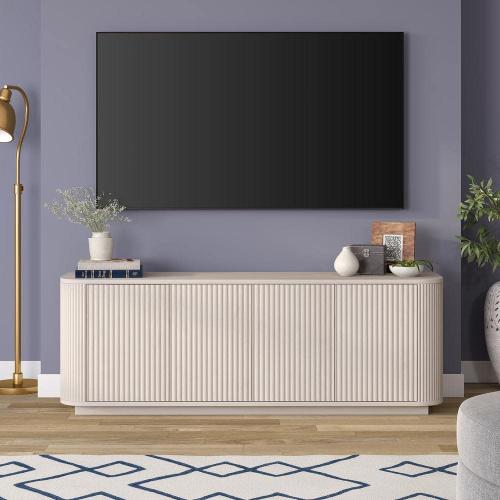 Canton 68 in. Alder White TV Stand Fits TV's up to 75 in.