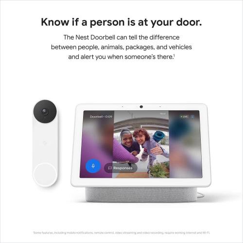 Google Nest Doorbell (Battery) - Smart Wi-Fi Video Doorbell Camera - Snow