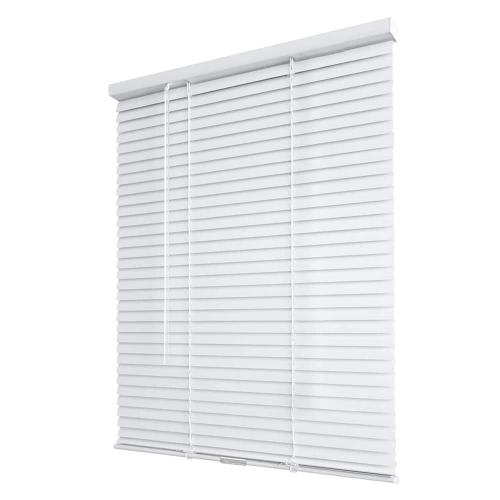 Unbranded White Cordless Room Darkening Vinyl Mini Blinds with 1 in. Slats-39 in. W x 72 in. L (Actual Size 38.5 in. W x 72 in. L)
