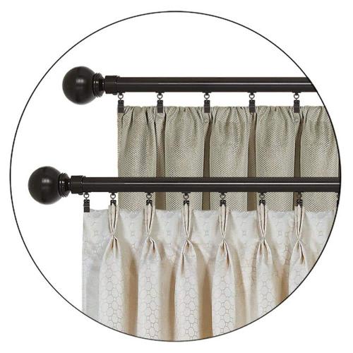 66 in. - 120 in. Traverse Curtain Rod in Oil Rubbed Bronze