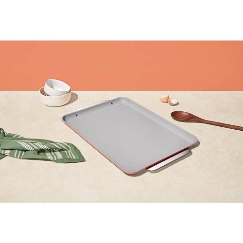 18 in. Non-Stick Ceramic Large Baking Sheet in Perracotta