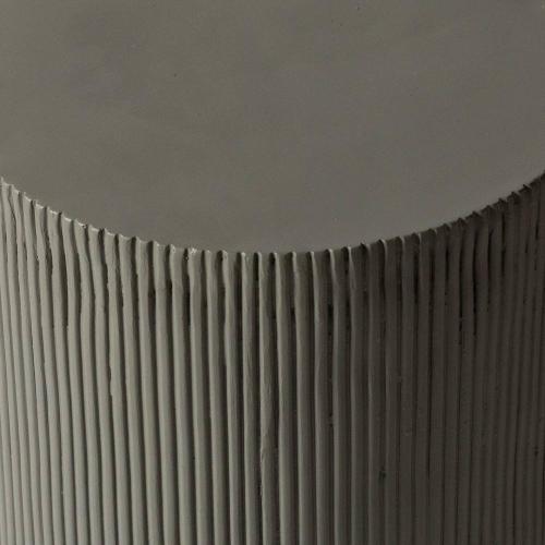 Modern Round Side Table Assembled Fiberstone Accent Table for Indoor and Outdoor Eden Series  (See the picture for the color)