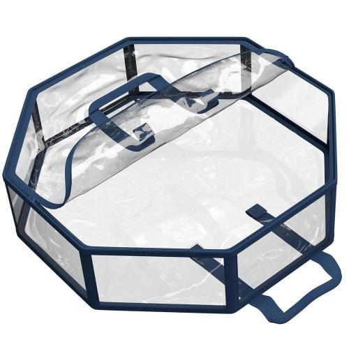 36 in. Blue PVC Wreath Storage Container-2-Pack