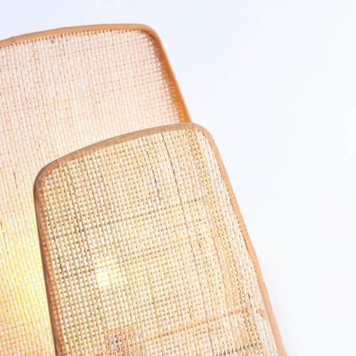 Amud, 55 in. Natural Indoor Standard Floor Lamp, with Bamboo Panel Shade, No Bulbs Included