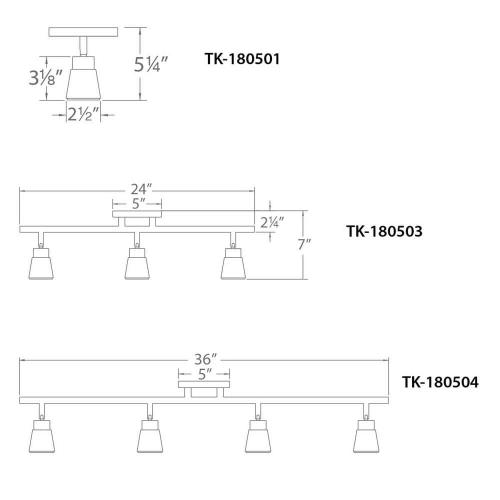 Solo 2 ft. White Integrated LED Monopoint Ceiling and Wall Mount Hardwired Track Lighting Kit with 3-Track Heads