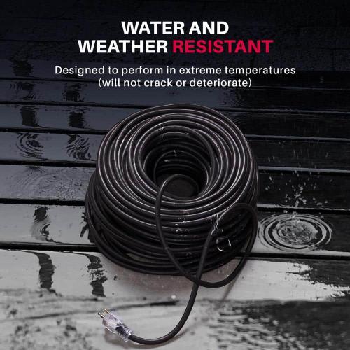 12/3 100 ft. SJTW 15 Amp, 125-Volt 1875-Watt Lighted End Indoor/Outdoor Black Heavy-Duty Extension Cord