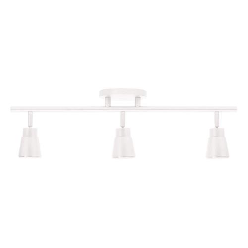 Solo 2 ft. White Integrated LED Monopoint Ceiling and Wall Mount Hardwired Track Lighting Kit with 3-Track Heads