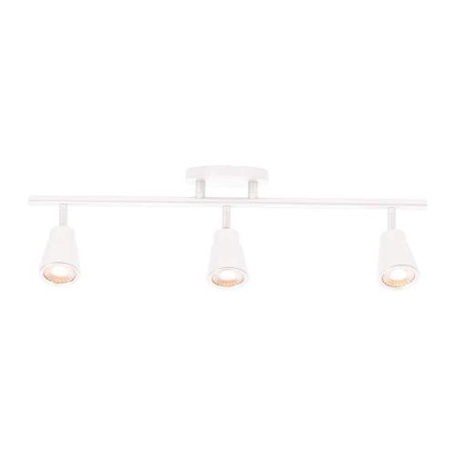 Solo 2 ft. White Integrated LED Monopoint Ceiling and Wall Mount Hardwired Track Lighting Kit with 3-Track Heads