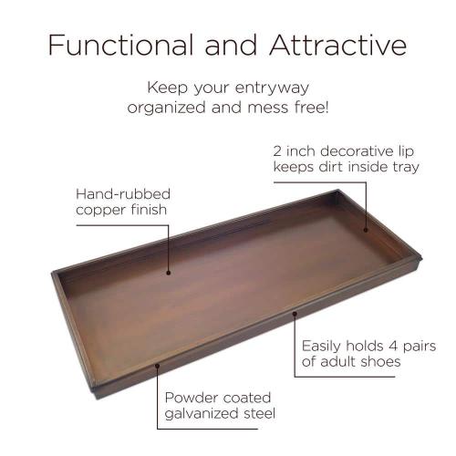 Classic Shoe Tray for Boots, Shoes, Plants, Pet Bowls and More in Copper