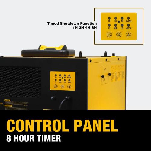 3-Speed Remote-Controlled Suspended Dust Air Filtration System (170/210/250 CFM) with HEPA Filter