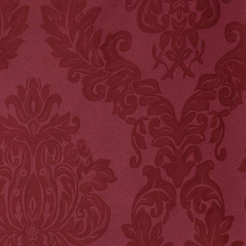 60 in. W x 84 in. L Oblong Burgundy Barcelona Damask Fabric Tablecloth