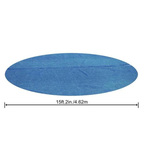 Flowclear 15 ft. x 15 ft. Round Blue Plastic Above Ground Solar Pool Cover