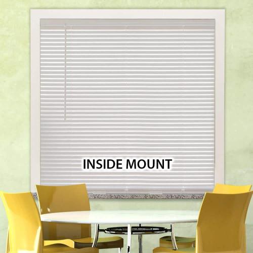 Unbranded White Cordless Room Darkening Vinyl Mini Blinds with 1 in. Slats-39 in. W x 72 in. L (Actual Size 38.5 in. W x 72 in. L)