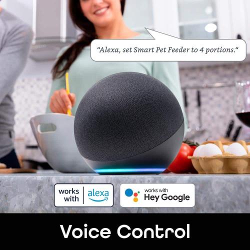7-Light PetConnect Automatic Pet Feeder with Camera, 2-Way Audio, and Personal Voice Recording
