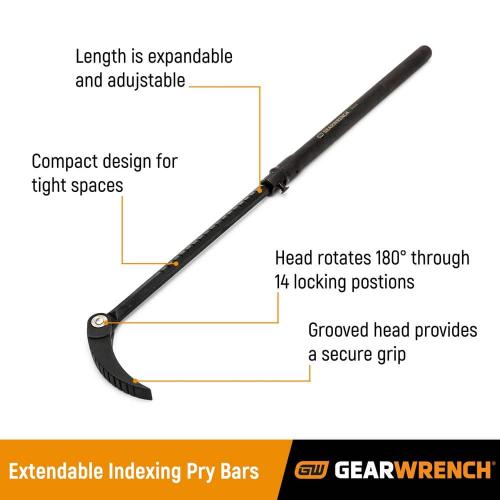 GEARWRENCH 48 in. Extendable Indexing Pry Bar