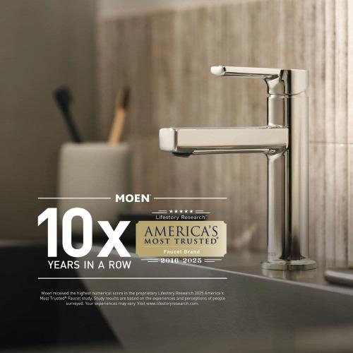 MOEN Eco-Performance 1-Spray Patterns 8 in. H Wall Mount Low Flow Fixed Shower Head in Chrome