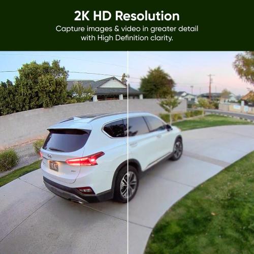 Color Black Wired Outdoor Wi-Fi Floodlight v2 Home Security Camera with 2K Video, Color Night Vision, Motion Activated LEDs - Black