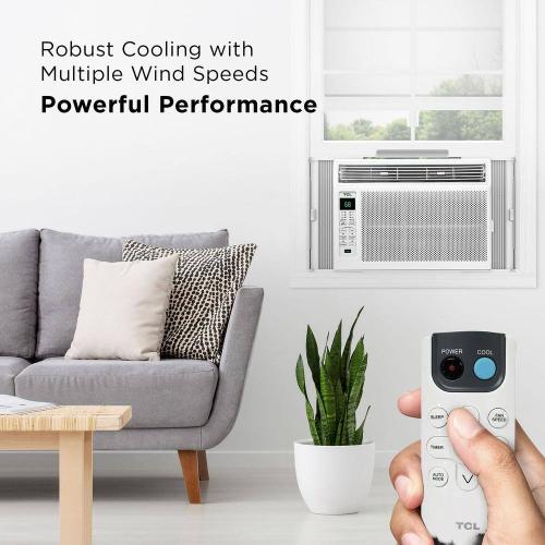 6000 BTU Window Air Conditioner, Fan and Dehumidifier, 250 sq. ft., Remote Control, Easy-to-Use, Reusable Filter