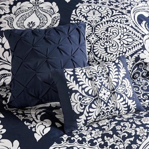 Marcella 7-Piece Indigo Cotton King Comforter Set