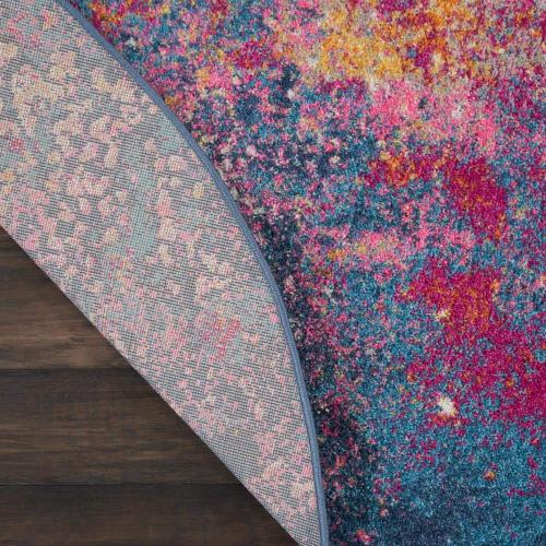Passion Sunburst 5 ft. x 5 ft. Persian Vintage Round Area Rug