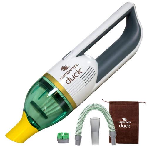 Duck Compact Cordless Bagless Vacuum, Gold Edition, Ultra-Powerful Upgraded Battery - Extra-Long Run Time, AS-SEEN-ON-TV