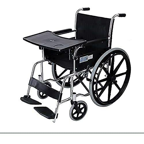 Wheelchair Tray Detachable Wheelchair Table Removable AdultMobility Accessory Attachment Cup Holder Durable Wheelchair AccessoriesFits Wheelchair Arms of 16 - 20 with Secure Straps
