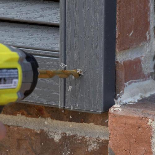 14.5 in. x 43 in. Louvered Vinyl Exterior Shutters Pair in Wineberry