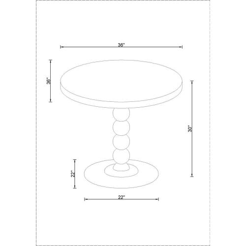 Becki Owens Modern Tan/Round Wood 36 in. Pedestal Dining Table Seats 4