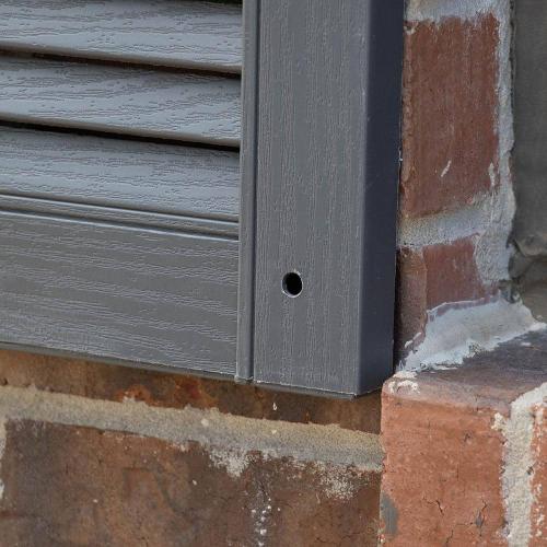 14.5 in. x 43 in. Louvered Vinyl Exterior Shutters Pair in Wineberry