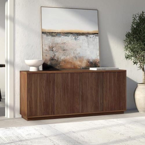 Meyer&Cross Alston Satin Walnut MDF 68 in. Buffet Table