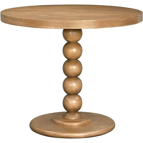 Becki Owens Modern Tan/Round Wood 36 in. Pedestal Dining Table Seats 4