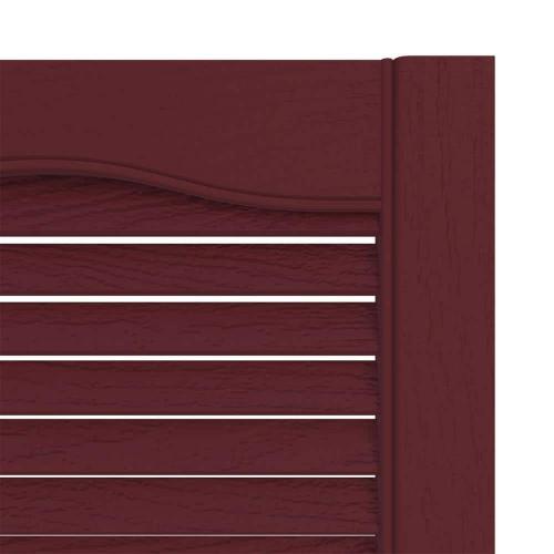 14.5 in. x 43 in. Louvered Vinyl Exterior Shutters Pair in Wineberry