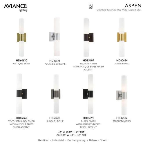 Aspen 2 Light Brushed Nickel ADA Bath Vanity