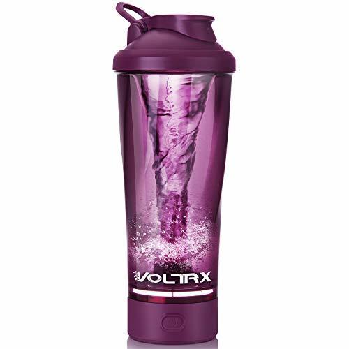 VOLTRX Premium Electric Protein Shaker Bottle Made with Tritan - BPA Free - 24 oz Vortex Portable Mixer Cup/USB Rechargeable Shaker Cups for Protein Shakes