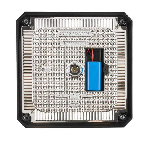Imperial II Bulb 1-Light Black Outdoor Waterproof Solar Warm White LED Post Light with 3 in. Fitter for Landscape