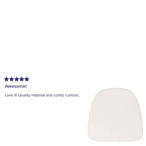 Soft Ivory Fabric Chiavari Cushion Chair Pad