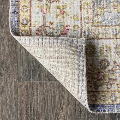 Alba Modern Faded Peshawar Gray/Ivory 2 ft. x 8 ft. Runner Rug
