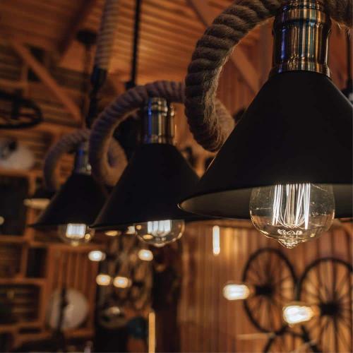 60-Watt Equivalent ST64 Vintage Style Edison Bulbs, Incandescent Dimmable E26 Filament Bulb, 2700K (6-Pack)