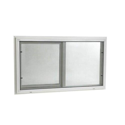 Size 31.75 in. x 19.75 in. Left-Hand Single Sliding Vinyl Window with Dual Pane Insulated Glass - White