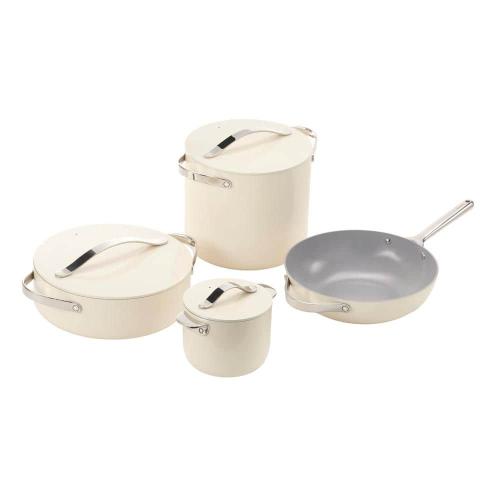 Cookware  8-Piece Ceramic Nonstick Cookware Set in Cream
