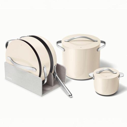 Cookware  8-Piece Ceramic Nonstick Cookware Set in Cream