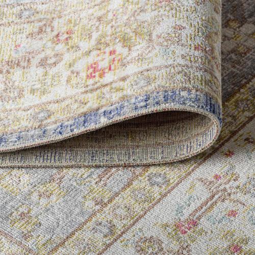 Alba Modern Faded Peshawar Gray/Ivory 2 ft. x 8 ft. Runner Rug