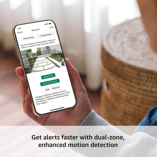 Outdoor 4 - Wireless Battery Operated Smart Security Camera System with 3 - Cameras and Included Sync Module Core, Black