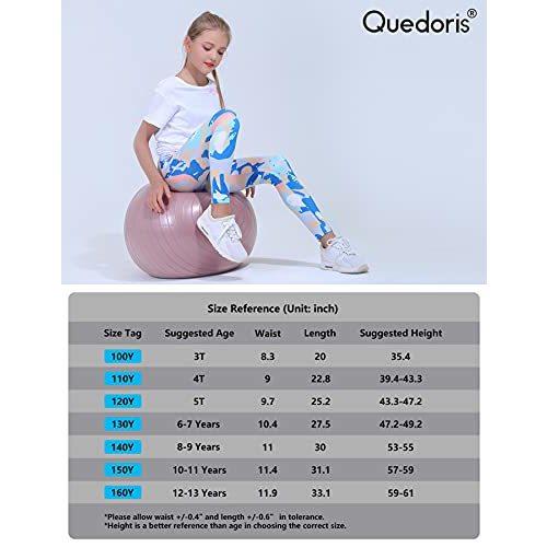 3T Quedoris Girls 3-Pack Printed Leggings Floral Unicorn/Butterfly/Sheep Unicorn 120Y