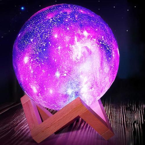 Mydethun Galaxy Lamp, 16 Color Moon Lamp with 148 Combinations, Magic Light Gift for Kids LED 3D Night Light, Home Decor, Birthday Gift, with Remote Control, 4.7” 4.7 inch 16 Color