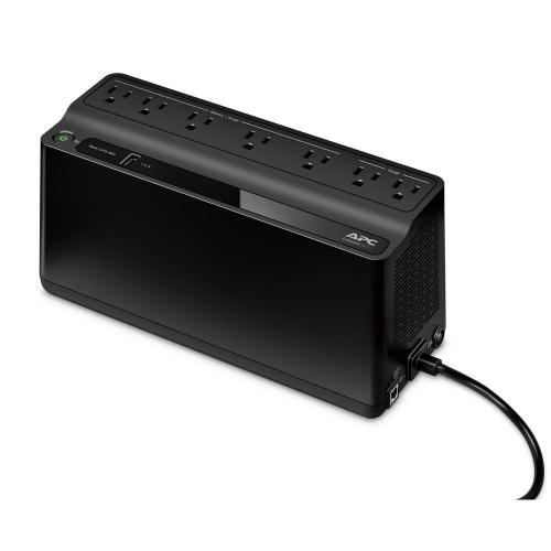 Back-UPS 600VA Battery Backup/Surge Protector with 5 battery backup outlets, 2 surge protect outlets and 1 USB port