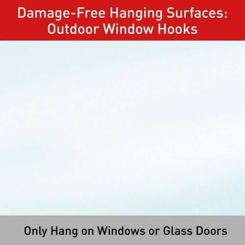 4 Packs, 2 lb. Medium Clear Outdoor Window Hook Value Pack (5 Hooks, 6 Water Resistant Strips)